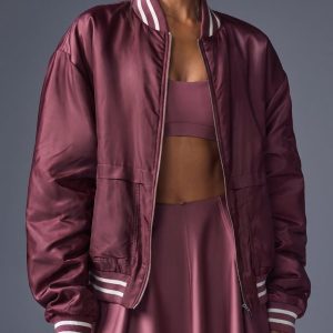 Full Zip Varsity Bomber Jacket 910a