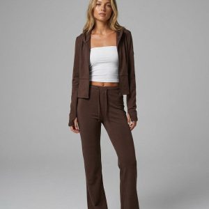 919a-cover-1.jpg Women's Cropped Zip Hoodie & Flared Pants Set 919a