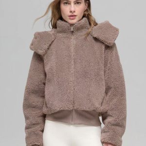 928a-cover-1.jpg Women's Cozy Fleece Coat | Cropped Fit 928a